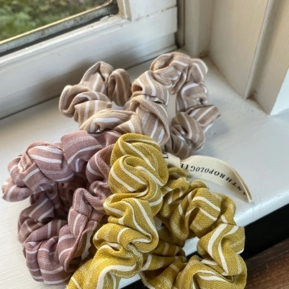Anthropologie Striped Scrunchie Bundle